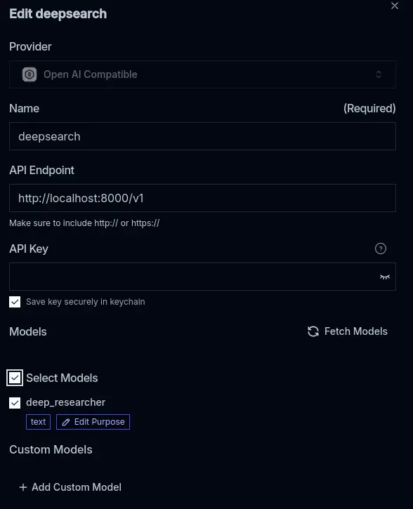 Remote provider settings