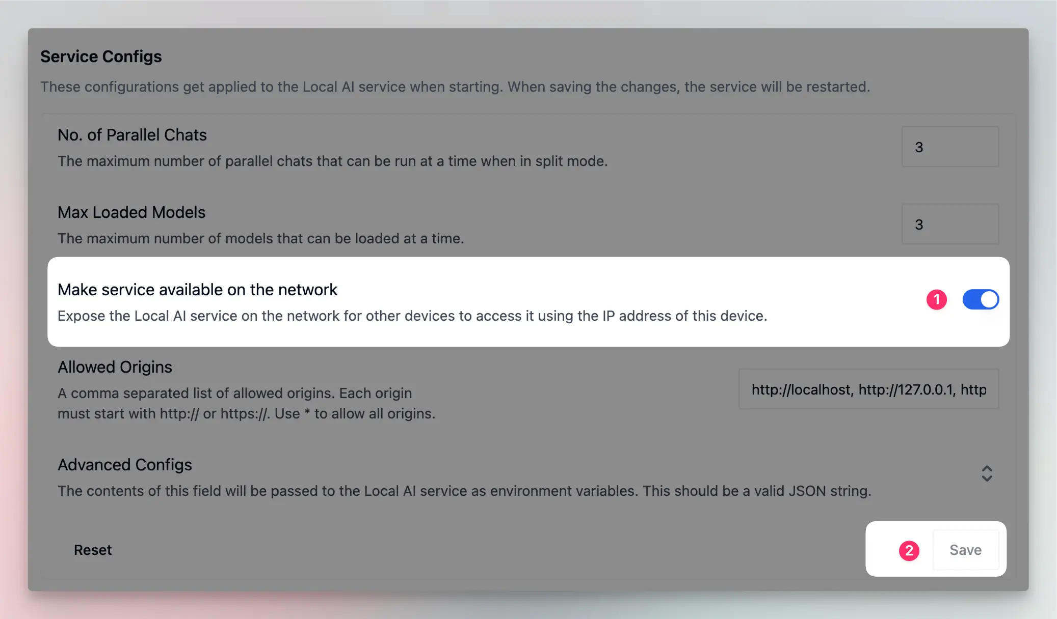 Msty makes is super easy to make your Local AI service available on your network